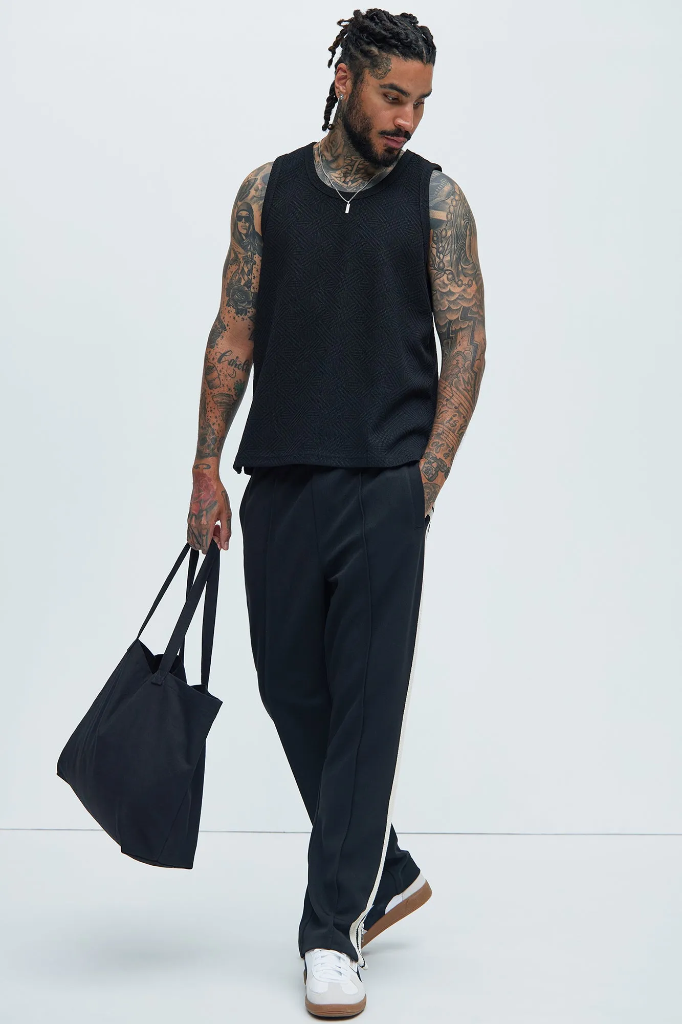 Burley Geo Textured Relaxed Tank - Black