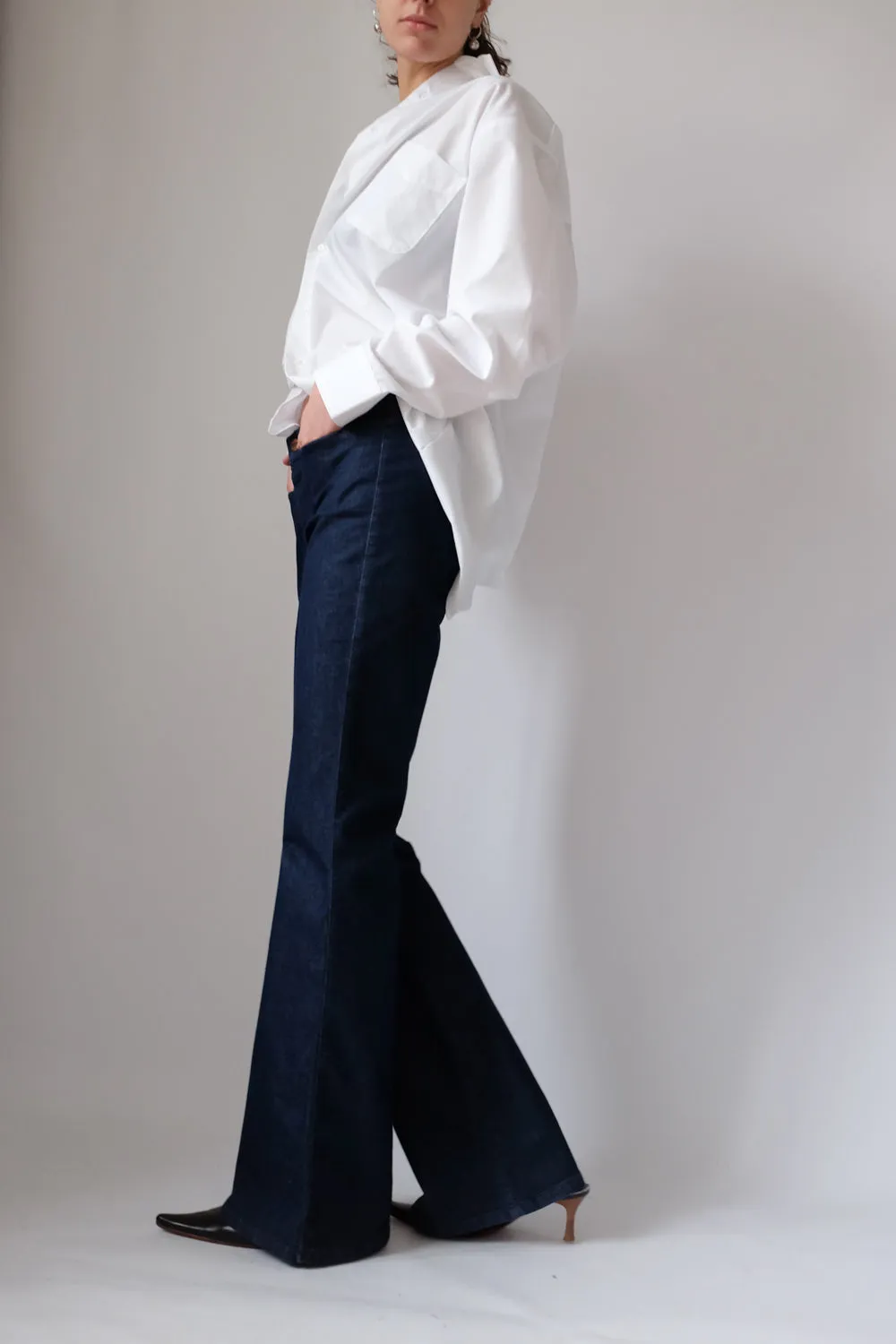 CLASSY VINTAGE WHITE OVERSHIRT