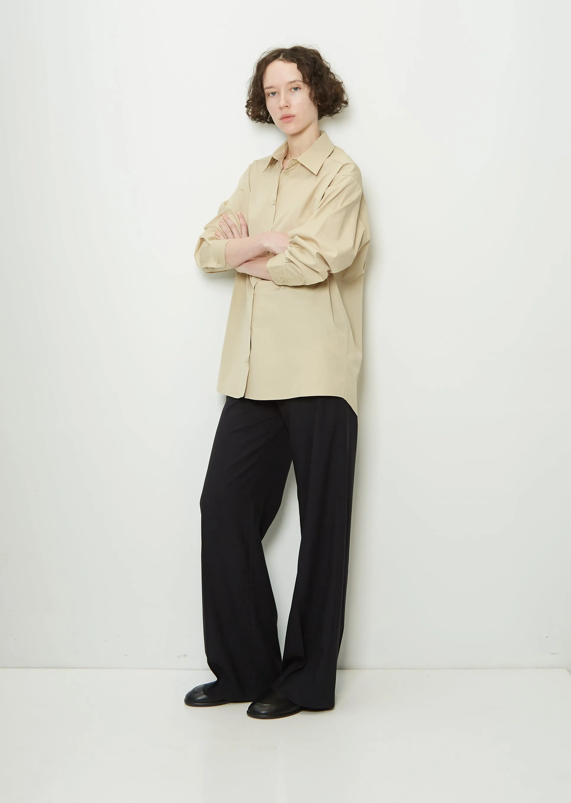 Cotton Shirt — Light Beige