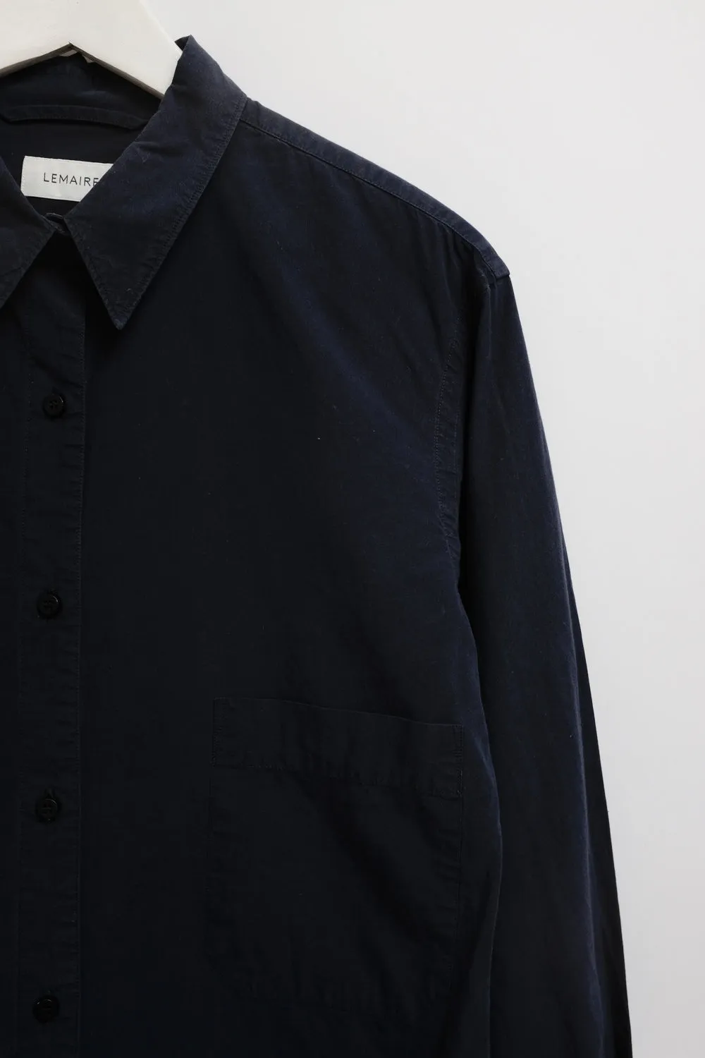 LEMAIRE NAVY COTTON CLASSY SHIRT