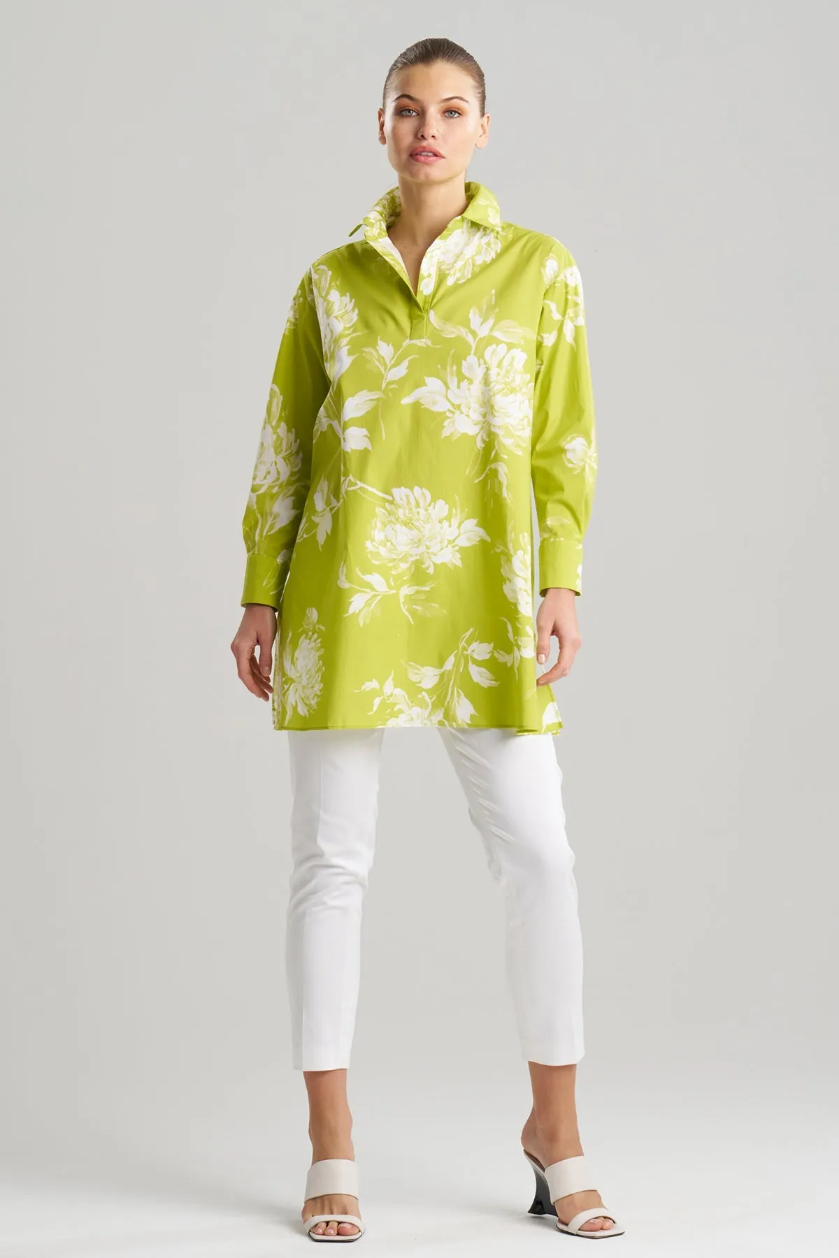 Miyako Printed Cotton Poplin Oversized Shirt